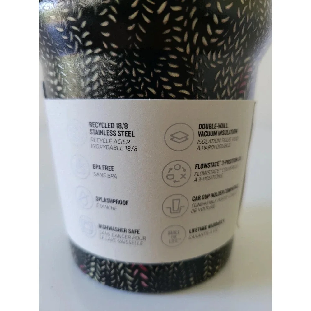 Stanley x Calia Quencher H2.0 FlowState 30oz Tumbler Black Knit Pattern NEW - Picture 4 of 4
